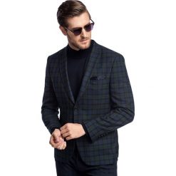 Marynarka LEONARDO MAZS000298. Niebieskie marynarki męskie Giacomo Conti, na zimę, m, bez wzorów, z wełny, eleganckie. Za 799,00 zł.