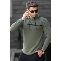 Bluza męska BOYAN KHAKI. Brązowe bluzy męskie IVET, m, bez wzorów, bez kołnierzyka, bez rękawów, bez kaptura. W wyprzedaży za 79,00 zł.