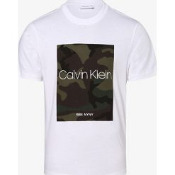 Calvin Klein - T-shirt męski, biały. Białe t-shirty męskie Calvin Klein, xxl, z nadrukiem, z bawełny, bez kołnierzyka. Za 179,95 zł.