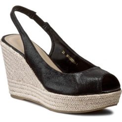 Espadryle JENNY FAIRY - W16SS384-1 Czarny. Czarne espadryle damskie marki Jenny Fairy, bez wzorów, ze skóry ekologicznej, bez obcasa, na obcasie. W wyprzedaży za 59,99 zł.
