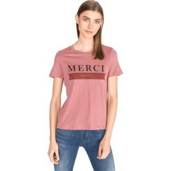 Vero Moda Eddy Francis Koszulka Różowy. Różowe koszulki damskie xs, z nadrukiem, z bawełny. Za 57,95 zł.