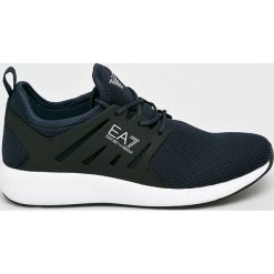 EA7 Emporio Armani - Buty. Czerwone sneakersy męskie EA7 Emporio Armani, z okrągłym noskiem, na sznurówki. W wyprzedaży za 399,90 zł.