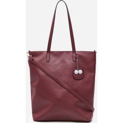 Torba shopper z brelokiem - Bordowy. Czerwone torby damskie na zakupy House, bez wzorów, z breloczkiem. Za 69,99 zł.