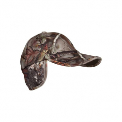 Czapka myśliwska polarowa ACTIKAM-B camo. Brązowe czapki z daszkiem damskie SOLOGNAC, z bawełny. Za 39,99 zł.