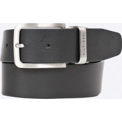 Tommy Hilfiger - Pasek skórzany dwustronny. Czarne paski męskie marki TOMMY HILFIGER, w paski, ze skóry. Za 249,90 zł.