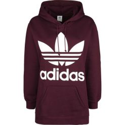 Adidas Oversized Trefoil Hoodie Bluza z kapturem damska bordowy. Czarne bluzy z kapturem damskie marki Adidas, do piłki nożnej. Za 324,90 zł.