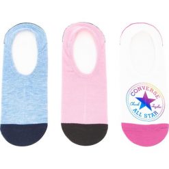 Zestaw 3 par stopek damskich CONVERSE - E753A-3012 Biały Niebieski Różowy. Różowe skarpetki damskie Converse, bez wzorów, z elastanu. Za 45,00 zł.