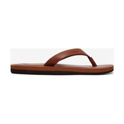 Quiksilver Molokai Japonki Brązowy. Pomarańczowe klapki męskie Quiksilver, w paski, z materiału. Za 131,95 zł.