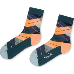 Skarpety Wysokie Unisex HAPPY SOCKS - ARY01-2004 Kolorowy. Szare skarpetki damskie Happy Socks, bez wzorów, z elastanu. Za 34,90 zł.