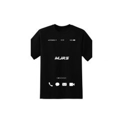 MOBILE TEE. Czarne t-shirty damskie marki MAJORS, s, z nadrukiem, z bawełny, bez kołnierzyka. Za 99,00 zł.