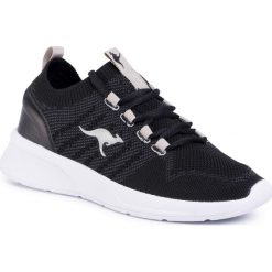 Buty KANGAROOS - Kf-A Weave 81072 000 5007 Jet Black/Vapor Grey. Czarne buty sportowe damskie KangaROOS, bez wzorów, ze skóry ekologicznej, sportowe, na fitness i siłownię. W wyprzedaży za 169,00 zł.