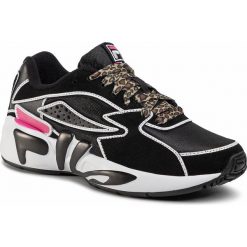 Sneakersy FILA - Mindblower 1010762.12S Black/White. Czarne sneakersy damskie Fila, ze skóry. W wyprzedaży za 329,00 zł.