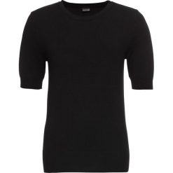 Sweter, krótki rękaw bonprix czarny. Czarne swetry damskie bonprix, bez wzorów, z krótkim rękawem, krótkie, bez kaptura. Za 24,99 zł.