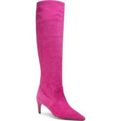 Kozaki RED VALENTINO - UQ2S0C72AFP Glossy P 38W. Różowe kozaki damskie Red Valentino, ze skóry, bez obcasa, bez zapięcia. Za 2799,00 zł.