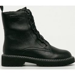 Big Star - Workery skórzane. Czarne workery damskie BIG STAR, ze skóry, retro, bez obcasa, na obcasie, na sznurówki. Za 329,90 zł.