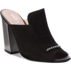 Chodaki damskie: Klapki EKSBUT – 48-4997-136-1G Czarny