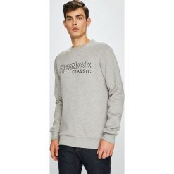 Reebok Classic - Bluza. Szare bluzy męskie s, z nadrukiem, z elastanu, z okrągłym kołnierzem. W wyprzedaży za 139,90 zł.