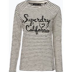 Superdry - Damska koszulka z długim rękawem, beżowy. Brązowe bluzki damskie marki Superdry, l, bez wzorów, bez kołnierzyka. Za 189,95 zł.