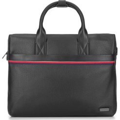 Torba na laptopa. Czarne torby męskie skórzane Wittchen, w paski, ze skóry, biznesowe. W wyprzedaży za 387,51 zł.