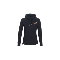 Bluzy Emporio Armani EA7 TRAIN CORE LADY W 3/4 HOODIE. Czarne bluzy damskie marki Emporio Armani EA7, l, bez wzorów, bez rękawów, bez kaptura. Za 391,20 zł.