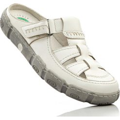 Wygodne klapki skórzane bonprix biały. Białe chodaki damskie bonprix. Za 169,99 zł.