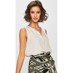 Answear - Top. Brązowe bluzki damskie ANSWEAR, s, bez wzorów, z wiskozy, bez kołnierzyka, bez rękawów. W wyprzedaży za 59,90 zł.