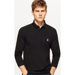 Koszulka polo z długimi rękawami - Czarny. Czarne koszulki polo męskie marki Cropp, l, z długim rękawem. Za 59,99 zł.