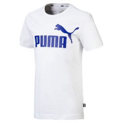 Puma Koszulka Chłopięca Ess Logo 92 Biały. Białe t-shirty chłopięce Puma, bez wzorów, bez rękawów. Za 55,00 zł.