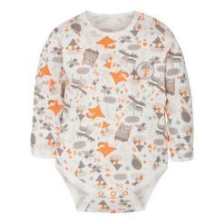 G-Mini Dziecięce Body Sobik, Biało/Pomarańczowe, 62. Pomarańczowe body niemowlęce marki G-Mini, z bawełny. Za 39,00 zł.