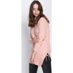 Różowy Sweter Just Love. Różowe swetry klasyczne damskie marki Born2be, na zimę, xl. Za 69,99 zł.