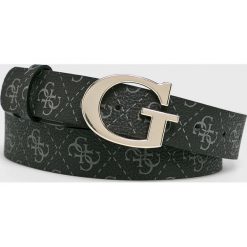 Guess Jeans - Pasek. Czarne paski damskie marki Guess Jeans, w paski, z jeansu. Za 219,90 zł.