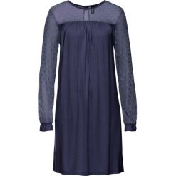 Sukienki: Sukienka shirtowa z koronkowymi rękawami bonprix jagodowy
