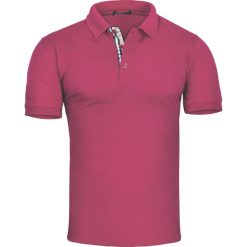 Koszulka polo męska slim różowa Recea. Różowe koszulki męskie Recea, xl, bez wzorów, z bawełny, bez rękawów. Za 29,99 zł.