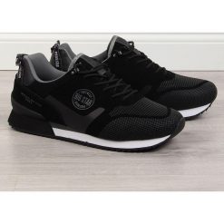 Buty sportowe męskie skórzane czarne Big Star GG174548 - czarny. Czarne buty sportowe męskie BIG STAR, bez zapięcia. Za 219,99 zł.