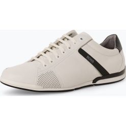 BOSS Athleisure - Męskie tenisówki ze skóry – Saturn_Lowp_lux4, biały. Białe trampki męskie BOSS Athleisure, bez wzorów, ze skóry, sportowe, bez zapięcia. Za 749,95 zł.