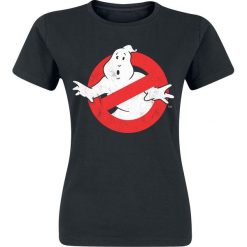 Ghostbusters Distressed Logo Koszulka damska czarny. Czarne koszulki damskie marki Ghostbusters, s, z nadrukiem, z okrągłym kołnierzem. Za 49,90 zł.