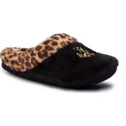 Kapcie LAUREN RALPH LAUREN - Slippers ILN01766 Black 001. Czarne klapki damskie Lauren Ralph Lauren, bez wzorów, z materiału, bez obcasa. W wyprzedaży za 209,00 zł.