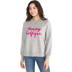 Tommy Hilfiger Romy Bluza Szary. Szare bluzy damskie TOMMY HILFIGER, m, z haftami, z bawełny, bez rękawów, bez kaptura. Za 462,95 zł.