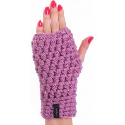 Rękawiczki damskie: Woox Mitenki Rękawiczki Damskie Bez Palców |Handmade| Różowe Lilac Palmer – – – 8595564781530