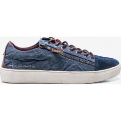 Guess Jeans - Buty. Niebieskie buty sportowe męskie marki Guess Jeans, z jeansu, bez zapięcia. W wyprzedaży za 269,90 zł.