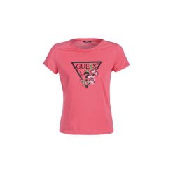 T-shirty z krótkim rękawem Guess CN FOLIAGE. Różowe t-shirty damskie Guess, s, bez wzorów, bez kołnierzyka. Za 179,00 zł.