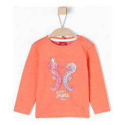 S.Oliver T-Shirt Dziewczęcy 86 Pomarańczowy. Pomarańczowe bluzki dziewczęce marki S.Oliver, z nadrukiem, z bawełny. W wyprzedaży za 29,00 zł.
