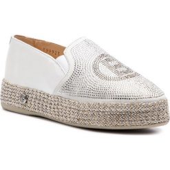 Espadryle BALDININI - 999923XBKNA9090XXKXX Bianco. Białe espadryle damskie marki Baldinini, ze skóry, na płaskiej podeszwie. Za 1679,00 zł.