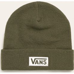 Vans - Czapka. Zielone czapki damskie Vans, bez wzorów, z elastanu. W wyprzedaży za 89,90 zł.