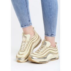 Złote Buty Sportowe Shady Life. Żółte buty sportowe damskie Born2be, z aplikacjami, sportowe. Za 99,99 zł.