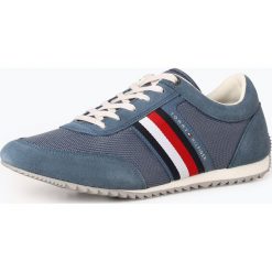 Tommy Hilfiger - Tenisówki męskie z dodatkiem skóry, niebieski. Niebieskie tenisówki męskie TOMMY HILFIGER, ze skóry. Za 279,95 zł.