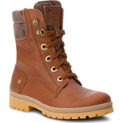 Trapery PANAMA JACK - Tempest B4 Bark. Pomarańczowe trapery damskie marki Panama Jack, ze skóry, bez obcasa, bez zapięcia. W wyprzedaży za 499,00 zł.