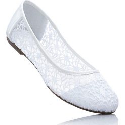 Baleriny damskie: Baleriny bonprix biały