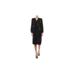 Sukienki długie Elisabetta Franchi AB44486E2. Czarne sukienki damskie Elisabetta Franchi, bez wzorów, bez kołnierzyka, bez rękawów, długie. Za 895,85 zł.