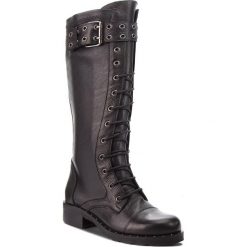 Kozaki EVA MINGE - Calataud 4D 18JS1372572EF 101. Czarne buty zimowe damskie Eva Minge, z materiału, przed kolano, na wysokim obcasie, na obcasie. Za 769,00 zł.